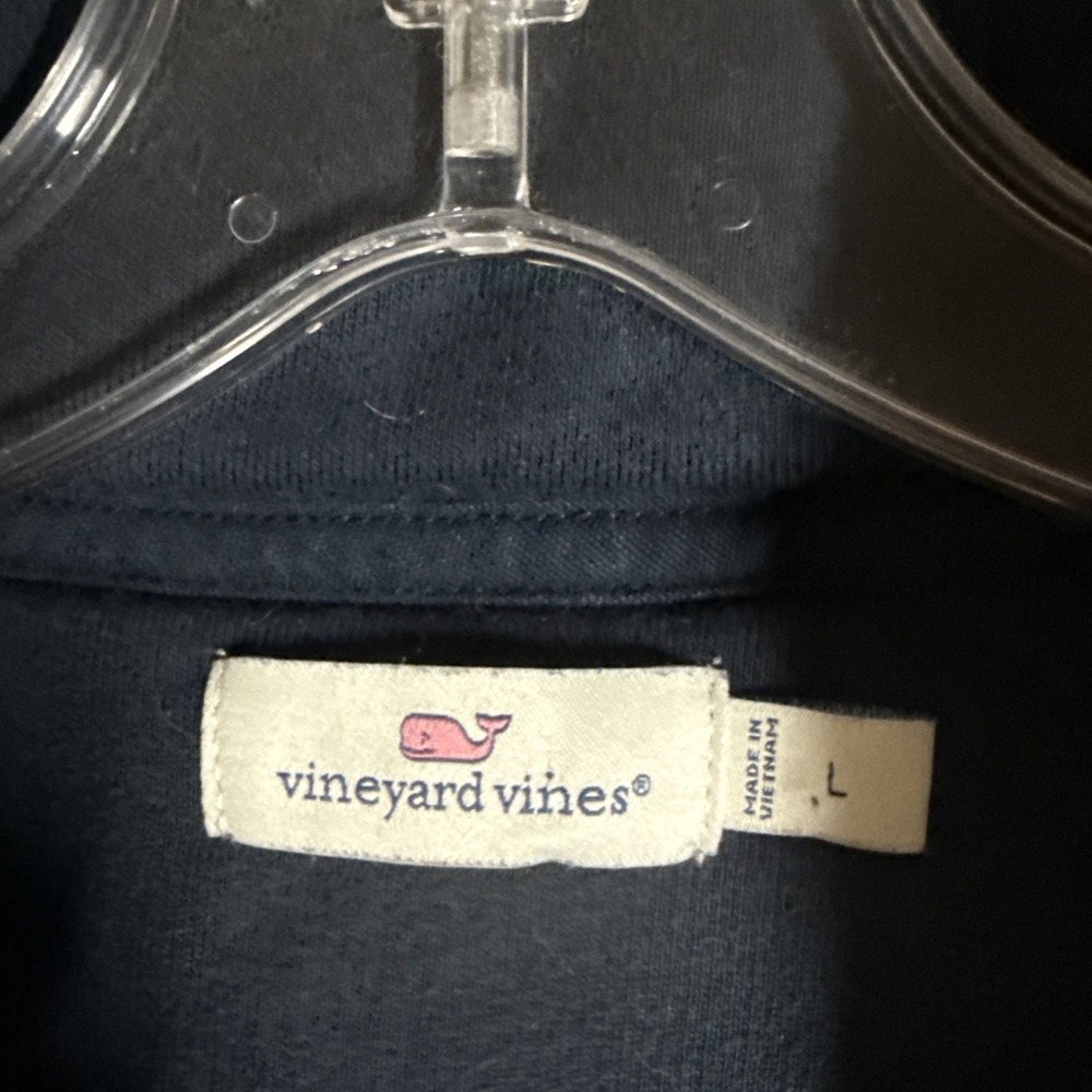 Vineyard Vines Womens Shep  Navy Blue 1/4 Zip Pullover Style 2K001317 VTG  Sz L - Picture 13 of 15
